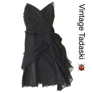 Tadaski Petites Vintage Cocktail Party Dress Sz OP